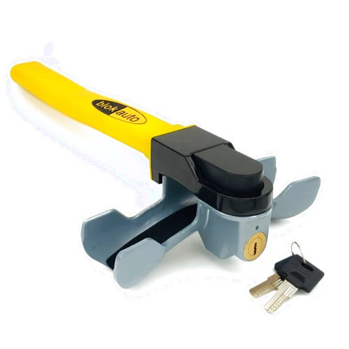 BLOKAUTO 954/B Steering Wheel Lock Anti-Theft Device, More Visible and Deterrent, Secure and Practical Keyless Locking, Universal Car Lock Bar for for Vehicle, Car, Truck, Van, Motorhome Camper
