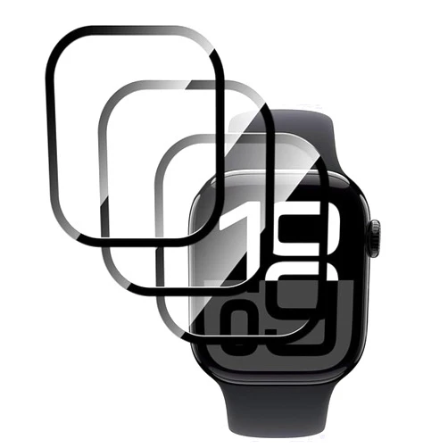 Kicvbnco [New] 3 Pack For Apple Watch Series11 46mm Screen Protector watch film, [99.99% HD Clear] for Apple Watch Series10 46mm 3D Curved Soft Smart Watch Protective Film (Not Glass) [Ultra Shatterproof] Kicvbnco