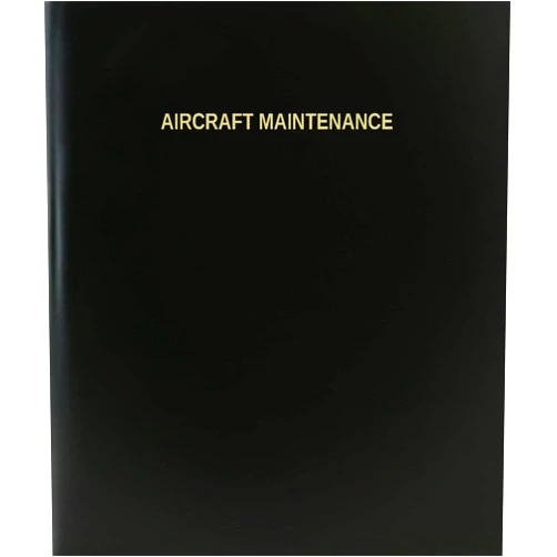 BookFactory Aircraft Maintenance Log Book/Journal/Logbook - 120 Page, 8.5''x11'', Black Hardbound (XLog-120-7CS-A-L-Black(Aircraft Maintenance Log Book))
