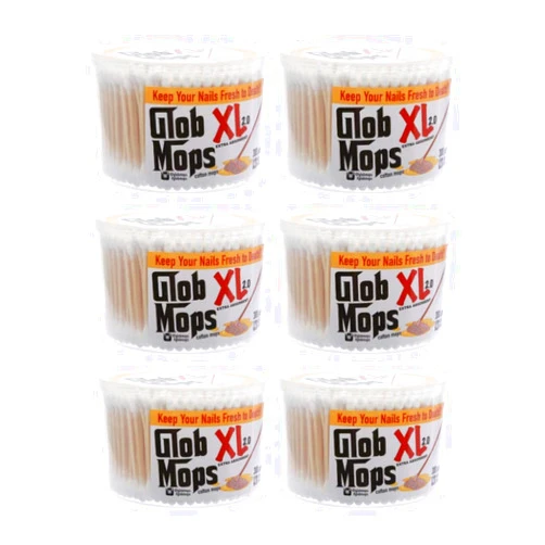Glob Mops XL Cotton Swabs 6-Pack Bundle | Extra Absorbent | Eco-Friendly | 1800 Total Mops