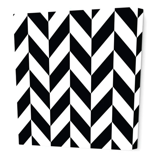 Avalisa Stretched Canvas Nursery Wall Art, Pattern 220, Black, 18