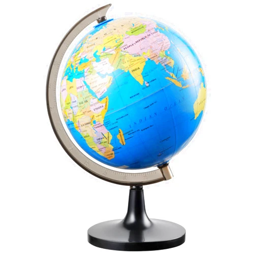 VAP Educational World Globe for Kids Learning - 7.5 inch World Globe for Children with Stand for Students Learning Geography, Spinning World Globe Map Decorative Kids Room Classroom, Desk, Office & Home