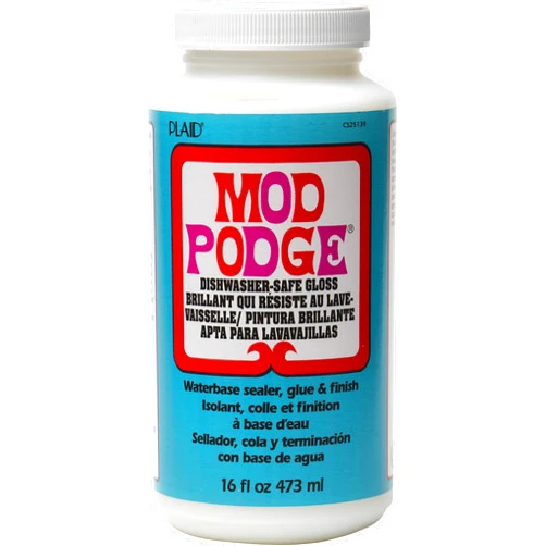 Mod Podge Dishwasher Safe Waterbase Sealer, Glue and Finish (16-Ounce), CS25139 Gloss
