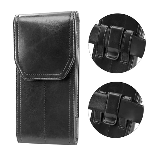 Miadore Premium Leather Holster Case Fit for iPhone 13 12 11 11 Pro Max Xs Max, Vertical Pouch Carrying Case with Belt Clip and Loops for iPhone 8 Plus 7 Plus (Black)