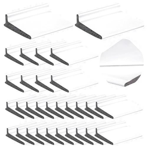 ALDMIO 30 Pcs Door Corner Seal, Weather Stripping Door Seal Strip for Door-Frame, Doors Corner Seals for Exterior Doors Draft Stopper with Self Adhesive for Isolation of Noise and Bug Stopper