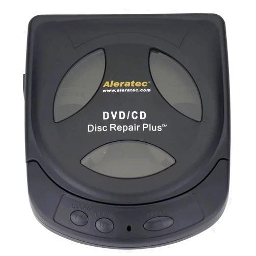 Aleratec Motorized DVD CD Cleaner Disc Repair System - Scratch Remover and Cleaner for CD Player Discs - Includes Solution - Portable Disc Cleaner for Restoring CDs, DVDs, and More