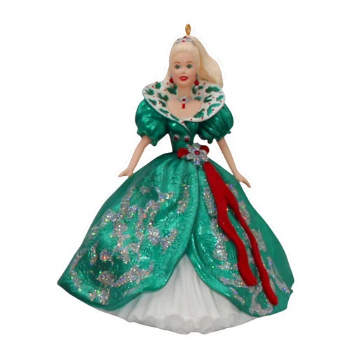 Hallmark Keepsake Ornament, Holiday Barbie, Collector's Series, Third in the Holiday Barbie Series. Handcrafted, Dated 1995