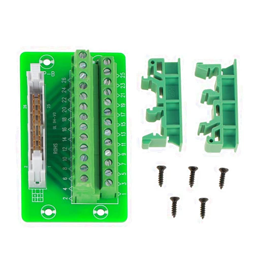 MUNEFE Breakout Board, I26P DIN Rail 26Pin Mot Interface Module, M Connector Interface Module for Width 3/32 /1Mm Rails