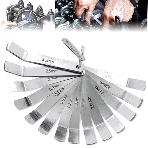 ZHENYUAN 88880053 Feeler Gauge Jake Brake Tools Set Compatible with Volve Mack MP7 MP8 MP10 D12 D13 D16 Engines Intake and Exhaust Valve Adjustment Kit (14 PCs) 88880053 88880052 85111377