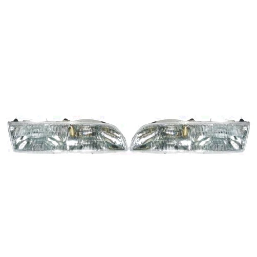 AutoLightsBulbs.com Headlight Assembly Pair Set for 1992-1997 Ford Crown Victoria