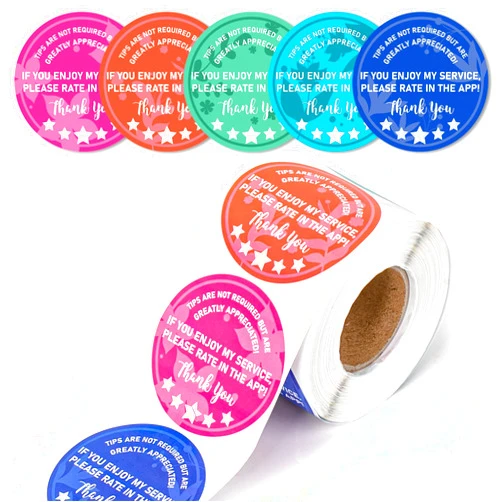 Lesnala 480Pcs 5 Star Review Stickers Thank You for Your Order Labels Tamper Evident Food Package Tags for Bags Grocery Shopper Tips Rating 5 Colors