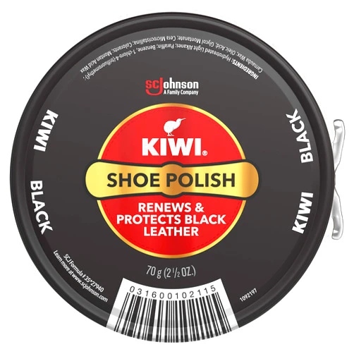 BOOT CARE & SHOE CARE PRODUCTS Kiwi Parade Gloss Shoe Polish - Black - 2 1/2 oz. - Large Tin