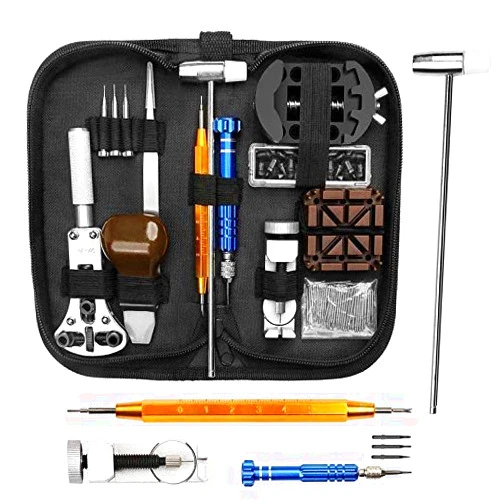 CTXDLK Watch Repair Tool Kit Watch Repair Kit, Professional Spring Bar Tool Set, Watch Battery Replacement Tool Kit Watch Band Link Pin Removal with Carrying,Hand Tool Sets