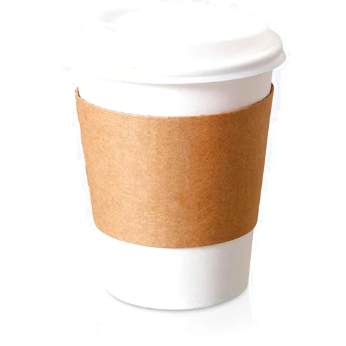 KTOB [50 pack 12 oz Compostable PLA Coffee Cups with Lids and Kraft Sleeves, Eco Friendly Disposable White Paper Cups Combo for Hot Beverage