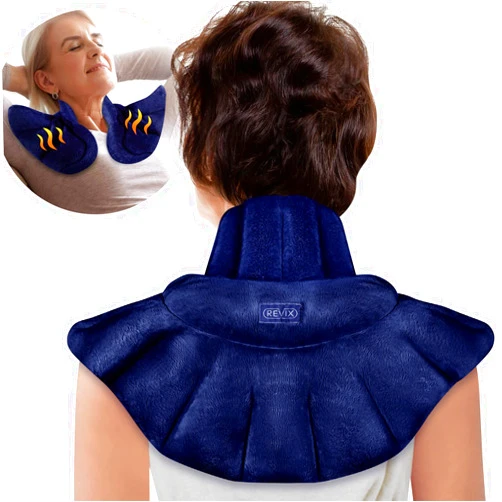 REVIX Microwave Heating Pad for Neck Shoulders and Back, Weighted Hot Neck Shoulder Wrap with Herbal Aroma, Microwavable Moist Heat Warmer, Scented