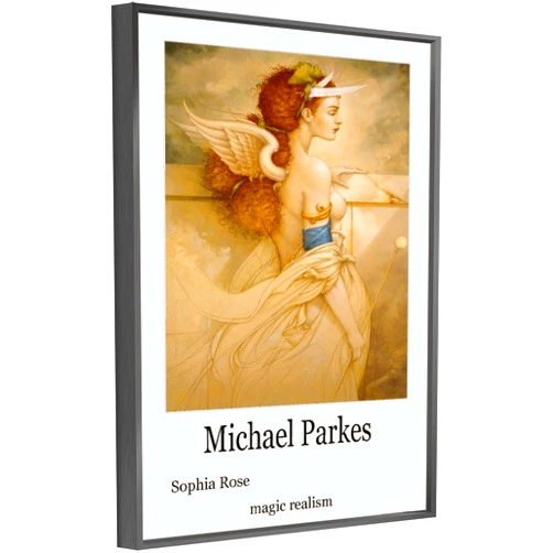 KZQLKM Sophia Rose by Michael Poster Parkes Art Wall Decoration Poster Family Bar Restaurant Garage Cafe Art Sign Gift Ready to Hang Framed Black 12x16inch(30x40cm)