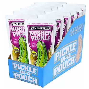 Van Holten's Pickles Van Holten's - Pickle-In-A-Pouch Jumbo Kosher Garlic Pickles - 12 Pack