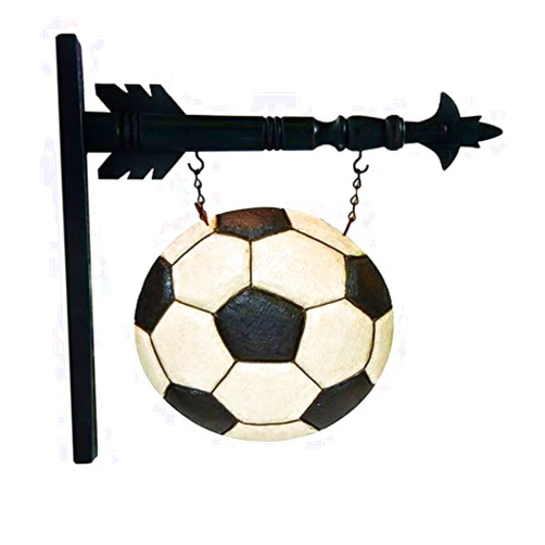 K&K Interiors 14572A 9.75 Inch Soccer Ball Arrow Replacement, White/Black