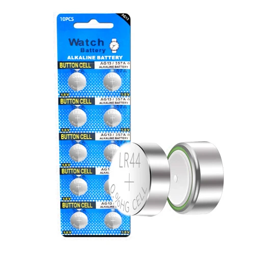 Cotchear 10pcs LR44 Batteries AG13 Button Cell Battery L1154 Battery 1.5V G13 357 303 SR44 LR1154 Button Coin Batteries