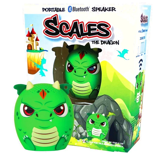 My Audio Pet Mini Bluetooth Animal Wireless Speaker for Kids of All Ages - True Wireless Stereo – Pair with Another TWS Pet for Powerful Rich Room-Filling Sound (Scales-Dragon)