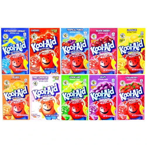 Kool-Aid Drink Mix, 10 Flavors Variety Pack (Bonus Pack of 50 Packets)