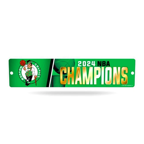 Rico Industries NBA Basketball Boston Celtics 2024 NBA Champions Plastic 4