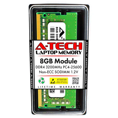 A-Tech 8GB RAM for Toshiba Satellite Pro C40-Hxxx, C50-G-10J, C50-H-101, C50-Hxxx, L50-J-109 | DDR4 3200MHz PC4-25600 SODIMM Non-ECC Memory Upgrade