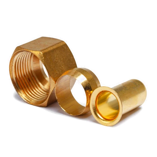 LTWFITTING Value Pack 1/2-Inch OD Brass Compression Insert,Sleeve Ferrule,Nut (Pack of 125)