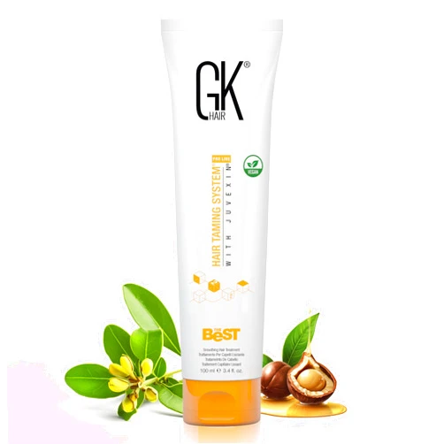 GK HAIR Keratin Hair Treatment Frizz Control Salon Smoothing Long Lasting Cream for All Frizzy Free Curly Dry Damaged - Professional Brazilian Complex Blowout Straightening For Silky Smooth - 3.4 Ounce