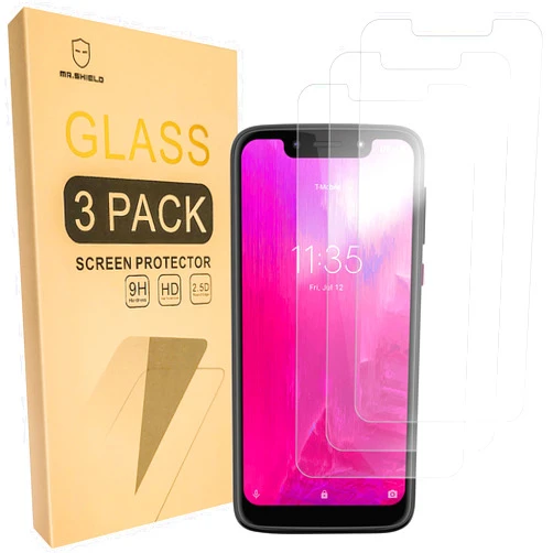 Mr.Shield [3-PACK] Designed For T-Mobile Revvlry [Tempered Glass] Screen Protector with Lifetime Replacement