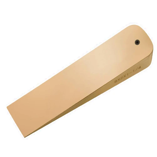 CS Unitec | Non-Sparking Copper Beryllium Flange Wedge with Lanyard Hole | Metal Pipefitting Welding Tool | 1 in x 1-1/2 in x 8 in