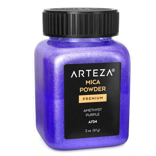 Arteza Mica Powder for Epoxy Resin, Amethyst Purple A734, 2 oz Bottle, Art Supplies for Candle Making & DIY Crafts