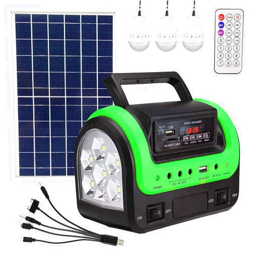 Upusa Solar Generator - Portable with Panel, Solar Power Generators Station Flashlight, Emergency Powered for Home Use Camping Hunting Emergency(Green)