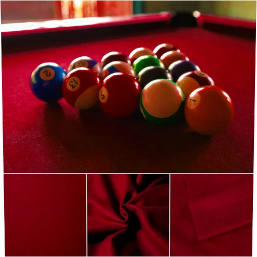 Feishibang metaball Dark Red Wool Billiard Cloth - Pool Table Felt for 6,7,8 or 9 Foot (for US9 Table)