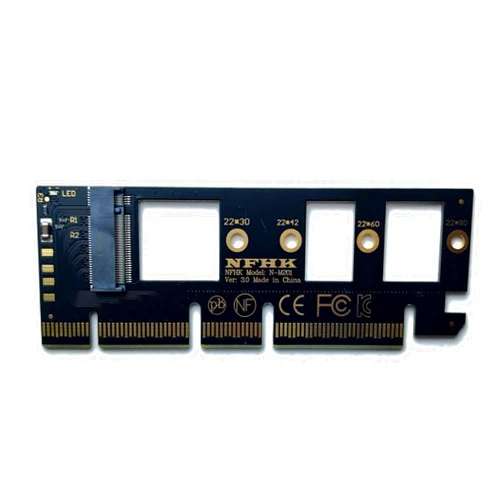 SharGwa M.2 NVME (M-Key) SSD to PCIe 4.0 X16/X8/X4 Adapter Card for ITX PC Cases (Type A SSD Facing Down/Outwards)