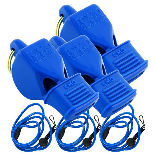 Fox 40 Classic CMG w/Breakaway Lanyard 3 Pack (Blue)