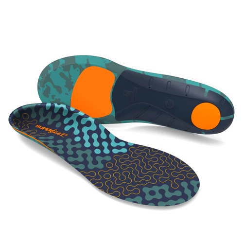 Superfeet Run Cushion High Arch Insoles for Runners with High Arch Support - 9.5-11 Men / 10.5-12 Women