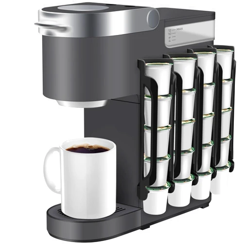 Kedofa K Cup Holder for Keurig: Coffee Pod Holder for Counter Small Space - Kcup holder for Wall Mount (4, Black)