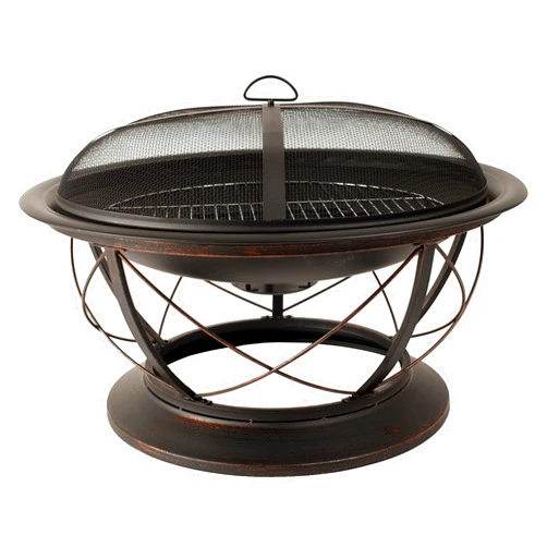 Pleasant Hearth OFW717RC Palmetto Fire Pit with Cooking Grid