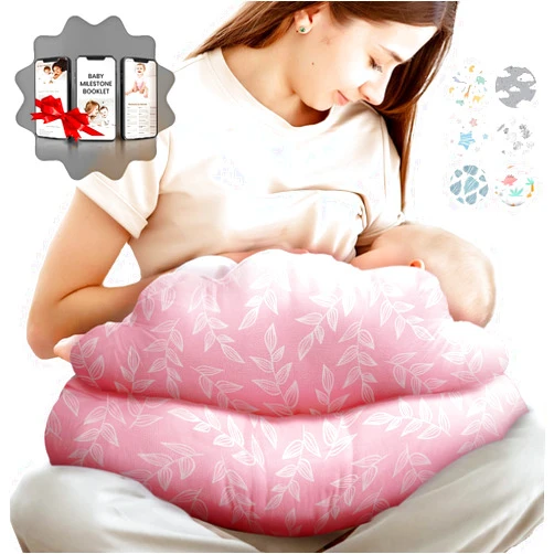 PILLANI Nursing Pillow, Plus Size Breastfeeding Pillows for Enhanced Support & Comfort for Mom & Baby, Removable Cotton Cover, Adjustable Waist Strap, Breastfeeding Essentials, Baby Registry Search