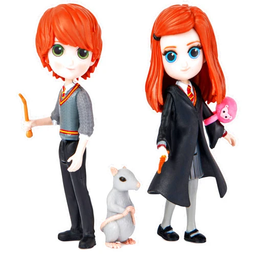 Wizarding World Harry Potter, Magical Minis Ron and Ginny Weasley Friendship Set with 2 Creatures, Kids Toys for Ages 5 and up