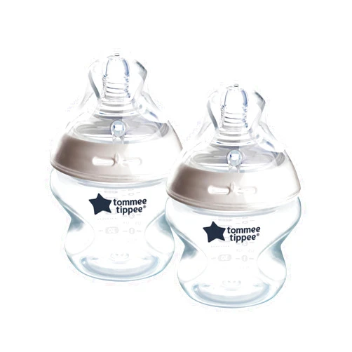 Tommee Tippee Closer to Nature Baby Bottles | Extra Slow Flow Breast-Like Nipple with Anti-Colic Valve (5oz, 2 Count)