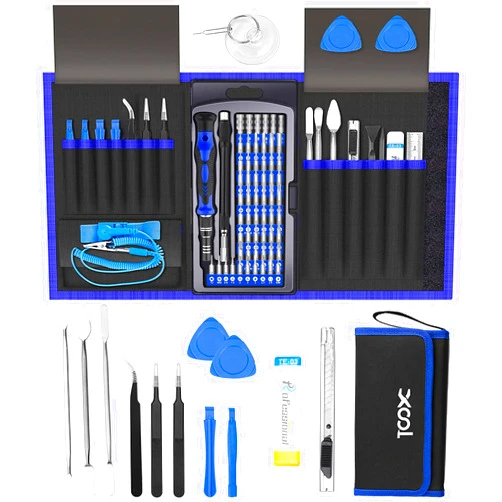 XOOL 82 in 1 Precision Screwdriver Set, Magnetic Electronics Repair Tool Kit with Flexible Shaft and Extension Rod, Compatible for PC, Laptop, iPhone, PS4, PS5, Xbox, Camera, Computer, Tablet