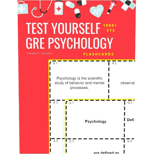 Ernest Evans Test Yourself 1000+ ETS GRE Psychology Flashcards: Study ETS GRE general Psychology test prep flash cards book