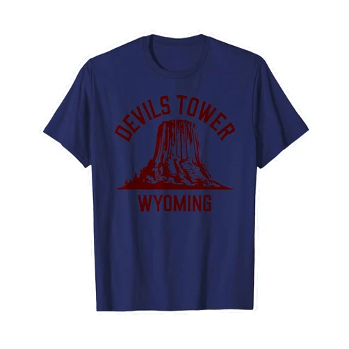 The National Parks Corner Shop Retro Devils Tower National Monument Wyoming Camp Souvenir T-Shirt