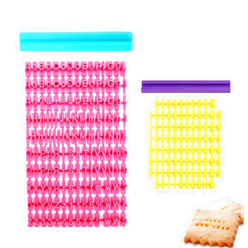 PATILWON Letter Number Stamps for Clay Cookie Biscuit Baking and DIY Embosser Alphabet Stamp Mold, for Family Communication Tecaching Gift (Rose+Yellow)