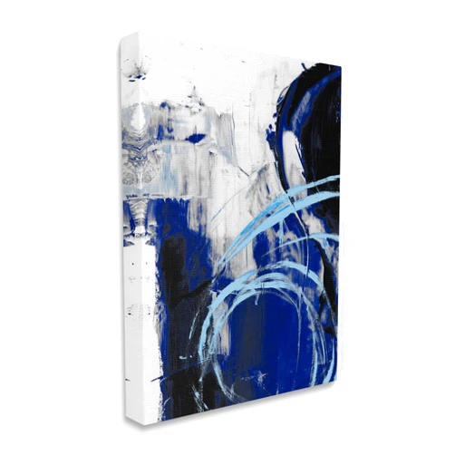 Stupell Industries Chaotic Blue Movements Indigo Abstract, Design by Ethan Harper Canvas Wall Art, 36x48