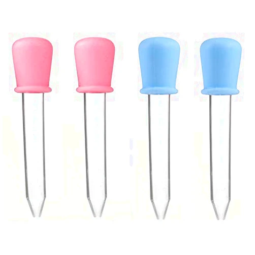 ZGSJBKL HLLMX 4 PCS Liquid Droppers Silicone and Plastic Pipettes for Kids Candy Mold, Gummy Bear, Gelatin Maker, Oil Science[ The capacity of 5 ml]