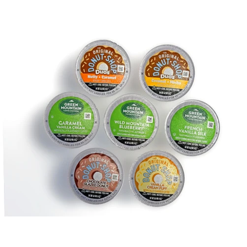 Kismet Emporium Hand Picked Variety by Kismet Emporium - 24 Count Variety Pack of Your Favorite Sweet Flavors of K cups, Sweet Coffee Variety Pack of At Least 8 Diffrent, Flavors such as Chocolate Glazed Doughnut, Vanilla Cream Puff, Nutty Caramel, Coconut Mocha, Donut Shop Flavors, and Wild Mountain Blueberry, Hazelnut, Caramel Vanilla Creme, and French Vanilla Silk, Or Bold Flavors such as, Black Granite, Nantucket Blend, Lake and Lodge, and Sumatra Reserve, Green Mountain Flavors, 24 Count Varitey Packs of Sweet, Bold, or a Combination of All Flavors, This Custom Bundle also includes a sugar scoop from Kismet Emporium.