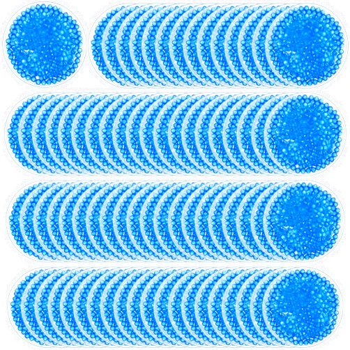 TrelaCo 100 Pcs Ice Packs Bulk Round Gel Cold Packs for Small Reusable Bead Hot Cold Compress Soft for Pain Relief Toothache Fever Headache Face Tired Eyes Swelling